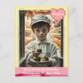 手作りスイーツが豊富な可愛いカスタム子 ポストカード (正面)