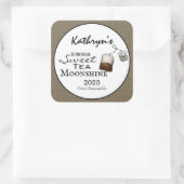 手作りスイートティームーンシャパーソナライズされたイン スクエアシール (バッグ)