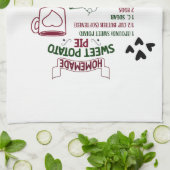 手作りスイートポテトパイのレシピ クリスマスプレゼント キッチンタオル (折り畳み)