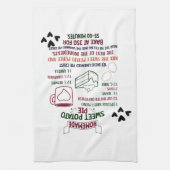 手作りスイートポテトパイのレシピ クリスマスプレゼント キッチンタオル (縦)