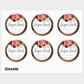 手作りスクラブ用のカスタマイズ可能なラベル ラウンドシール (シート)