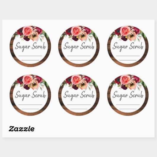 手作りスクラブ用のカスタマイズ可能なラベル ラウンドシール (シート)