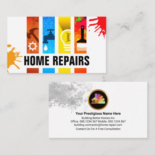 手作りスタイリッシュツールのバナー 名刺 (正面/裏面)