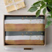 手作りストライプ金ゴールドグリッターパターン 薄葉紙 (ギフト)