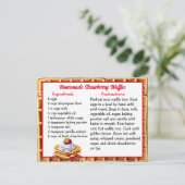 手作りストロベリーワッフルレシピカード ポストカード (スタンド正面)