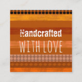 手作りスモールビジネスプロモーションカード スクエア名刺 (裏面)