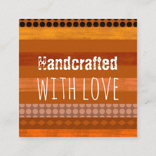 手作りスモールビジネスプロモーションカード スクエア名刺 (裏面)