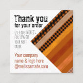 手作りスモールビジネスプロモーションカード スクエア名刺 (正面)