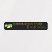 手作りズッキーニ漬物薄いラベル ラベル (デザイン1)
