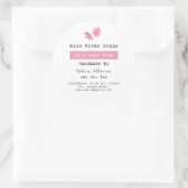 手作りソープピンクフローラと具材リスト ラウンドシール (バッグ)