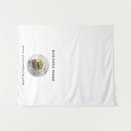 手作りソープポップ・アートのアップショップテーブルランナーバナー タペストリー (正面(横))