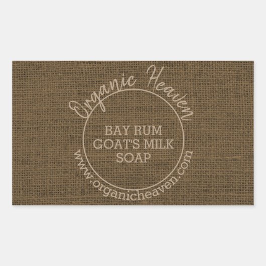 手作りソープ素朴カントリーのラップ製品ラベル 長方形シール (正面)