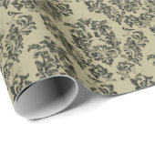 手作りダマスクパターン:ヴィンテージオーナメント。 ラッピングペーパー (ロールコーナー)