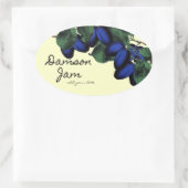 手作りダンソンジャムラベル 楕円形シール (バッグ)