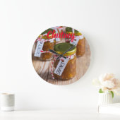 手作りチュトニー玉ねぎパイナップルキッチンギフト ラージ壁時計 (ホーム)