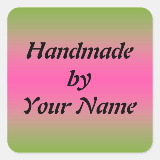 手作りテンプレートシール スクエアシール (正面)