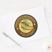 手作りディルピクルスアンティークラベルテンプレート ラウンドシール (封筒)