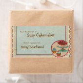 手作りデザートトリートラパーソナライズされたベル ラベル (インサイチュ)