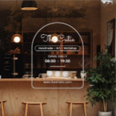 手作りトレンディー前用白色デカール ウィンドウサイン