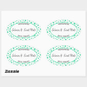 手作りドッグトリートラベル 楕円形シール (シート)