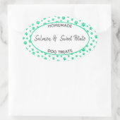 手作りドッグトリートラベル 楕円形シール (バッグ)