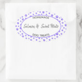 手作りドッグトリートラベル 楕円形シール (バッグ)