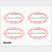 手作りドッグトリートラベル 楕円形シール (シート)