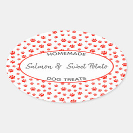 手作りドッグトリートラベル 楕円形シール