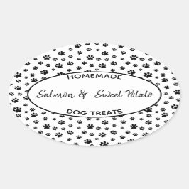 手作りドッグトリートラベル 楕円形シール