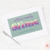 手作りドリップスライムテンプレートロゴ 長方形シール (封筒)