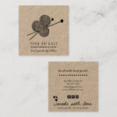 手作りニットグッズ スクエア名刺 (正面/裏面)