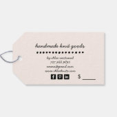 手作りニット商品価格ラベル ギフトタグ (裏面横)