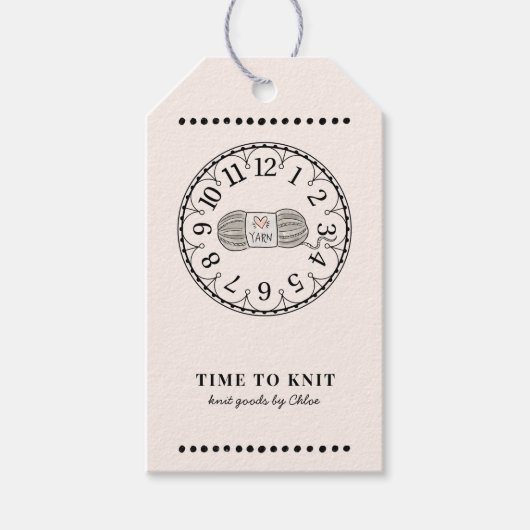手作りニット商品価格ラベル ギフトタグ (正面)