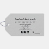 手作りニット商品価格ラベル ギフトタグ (裏面横)