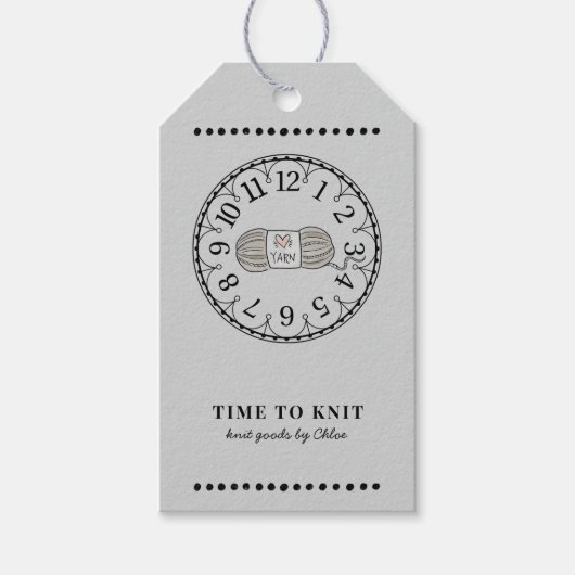 手作りニット商品価格ラベル ギフトタグ (正面)