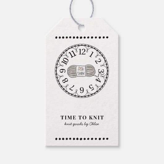 手作りニット商品価格 ギフトタグ (正面)