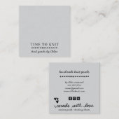 手作りニット製品 スクエア名刺 (正面/裏面)