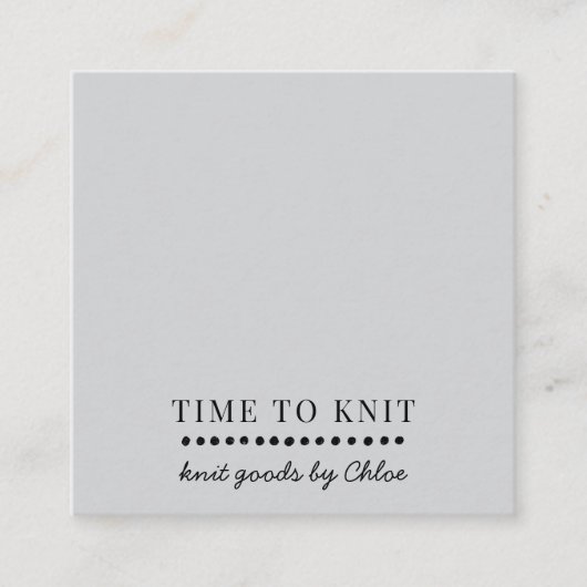 手作りニット製品 スクエア名刺 (正面)