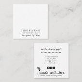 手作りニット製品 スクエア名刺 (正面/裏面)