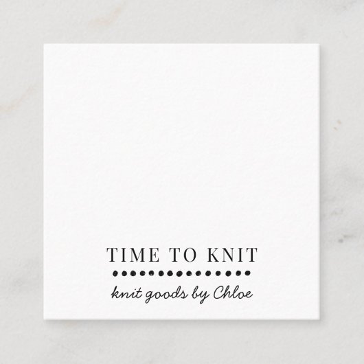 手作りニット製品 スクエア名刺 (正面)