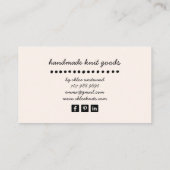 手作りニット製品 名刺 (裏面)