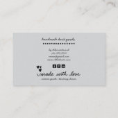 手作りニット製品 名刺 (裏面)