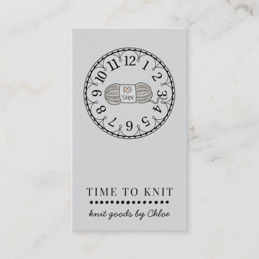 手作りニット製品 名刺 (正面)