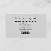 手作りニット製品 名刺 (裏面)