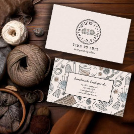 手作りニット製品 名刺