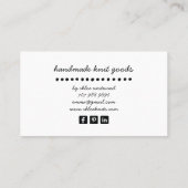 手作りニット製品 名刺 (裏面)