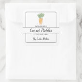 手作りニンジン四角ラベル スクエアシール (バッグ)