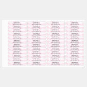 手作りネーム赤面ピンクマーブルスクリプト ラベル (シート)