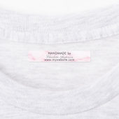 手作りネーム赤面ピンクマーブルスクリプト ラベル (貼付)