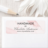 手作りネーム赤面ピンクマーブル ラベル (インサイチュ)